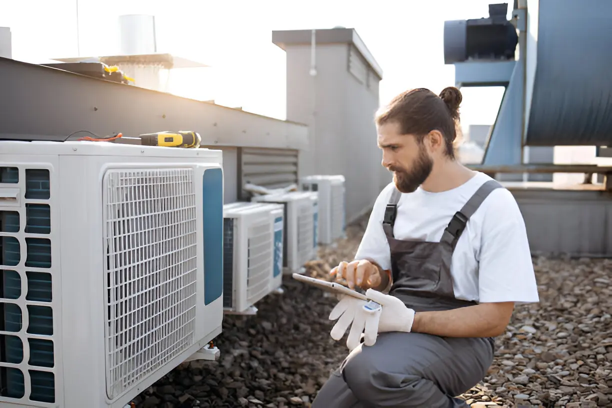 Team of HVAC technicians installing a new system for a commercial property in Orlando
